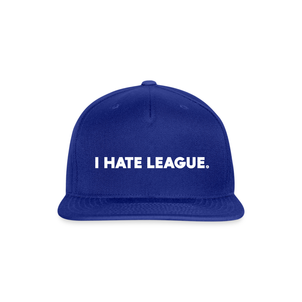 I HATE LEAGUE - Snapback - royal blue