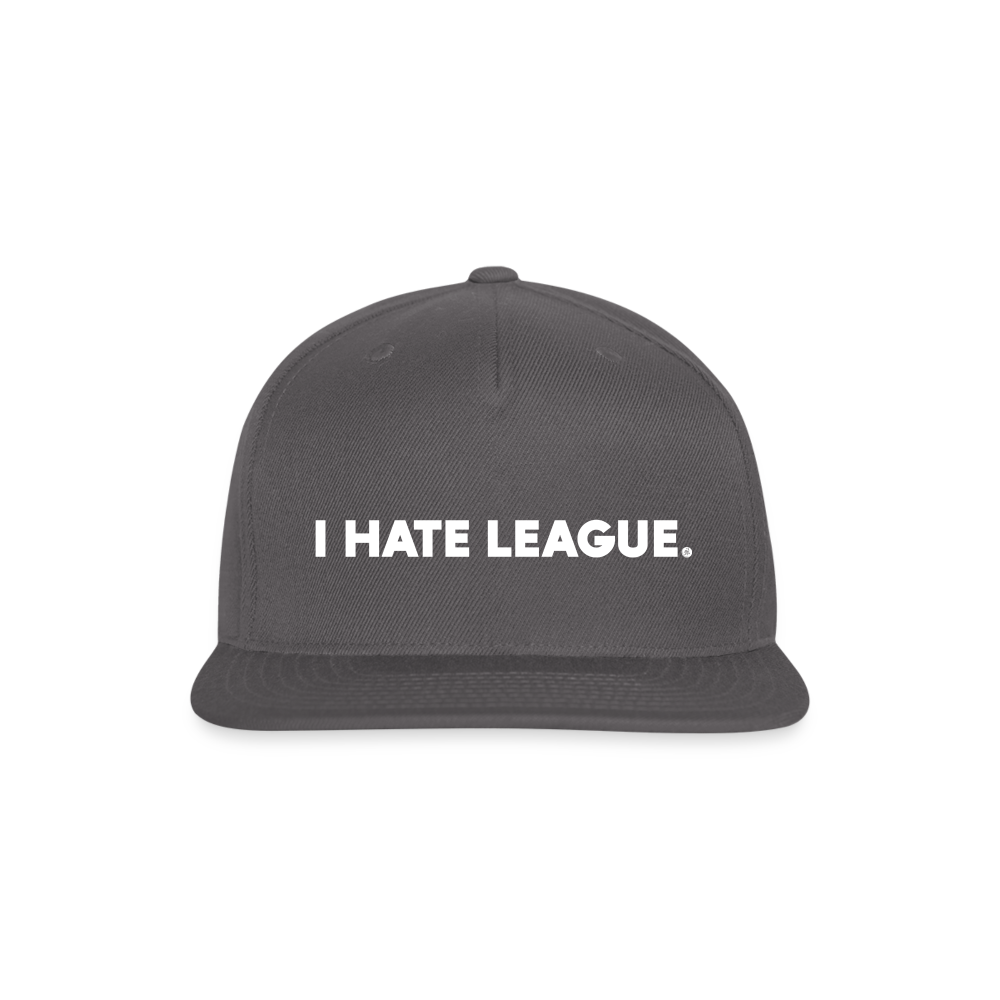 I HATE LEAGUE - Snapback - dark grey