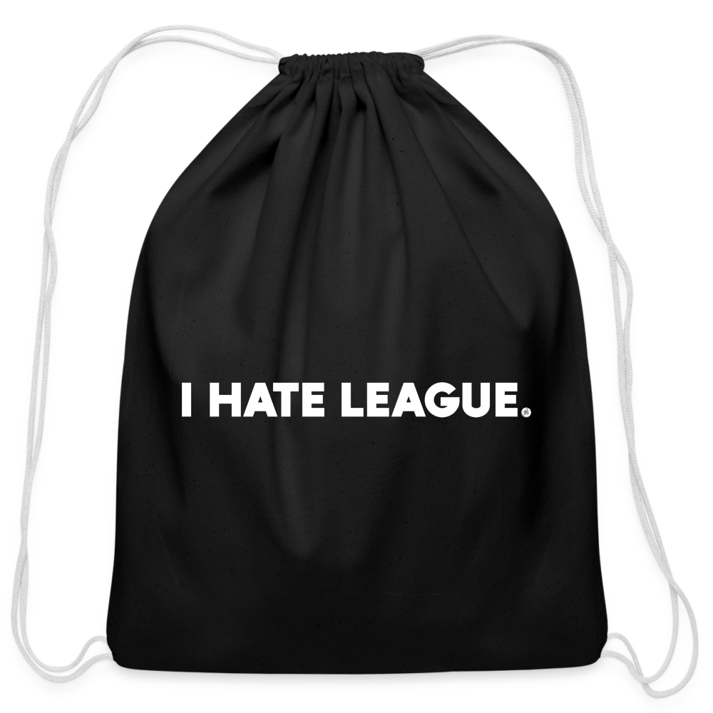 I HATE LEAGUE - Drawstring Bag - black