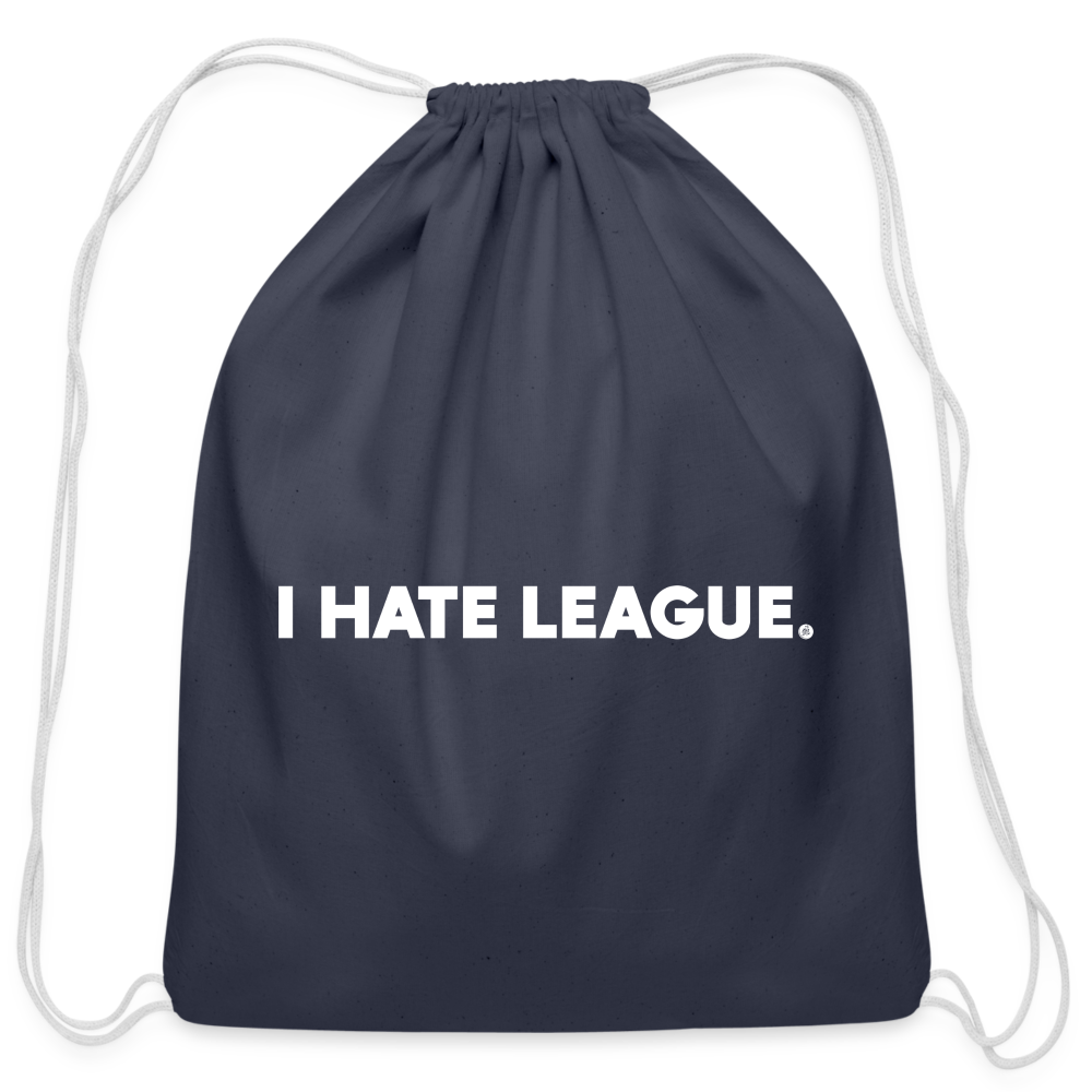 I HATE LEAGUE - Drawstring Bag - navy