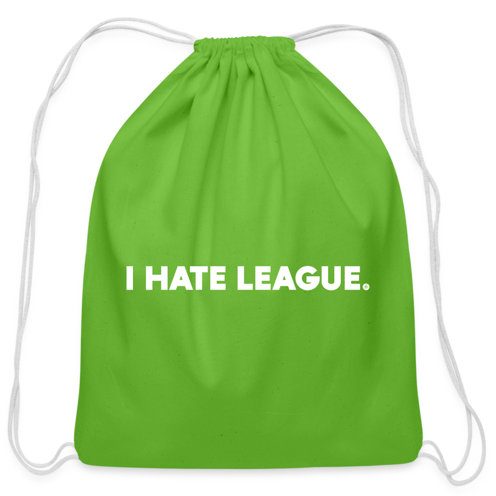 I HATE LEAGUE - Drawstring Bag - clover