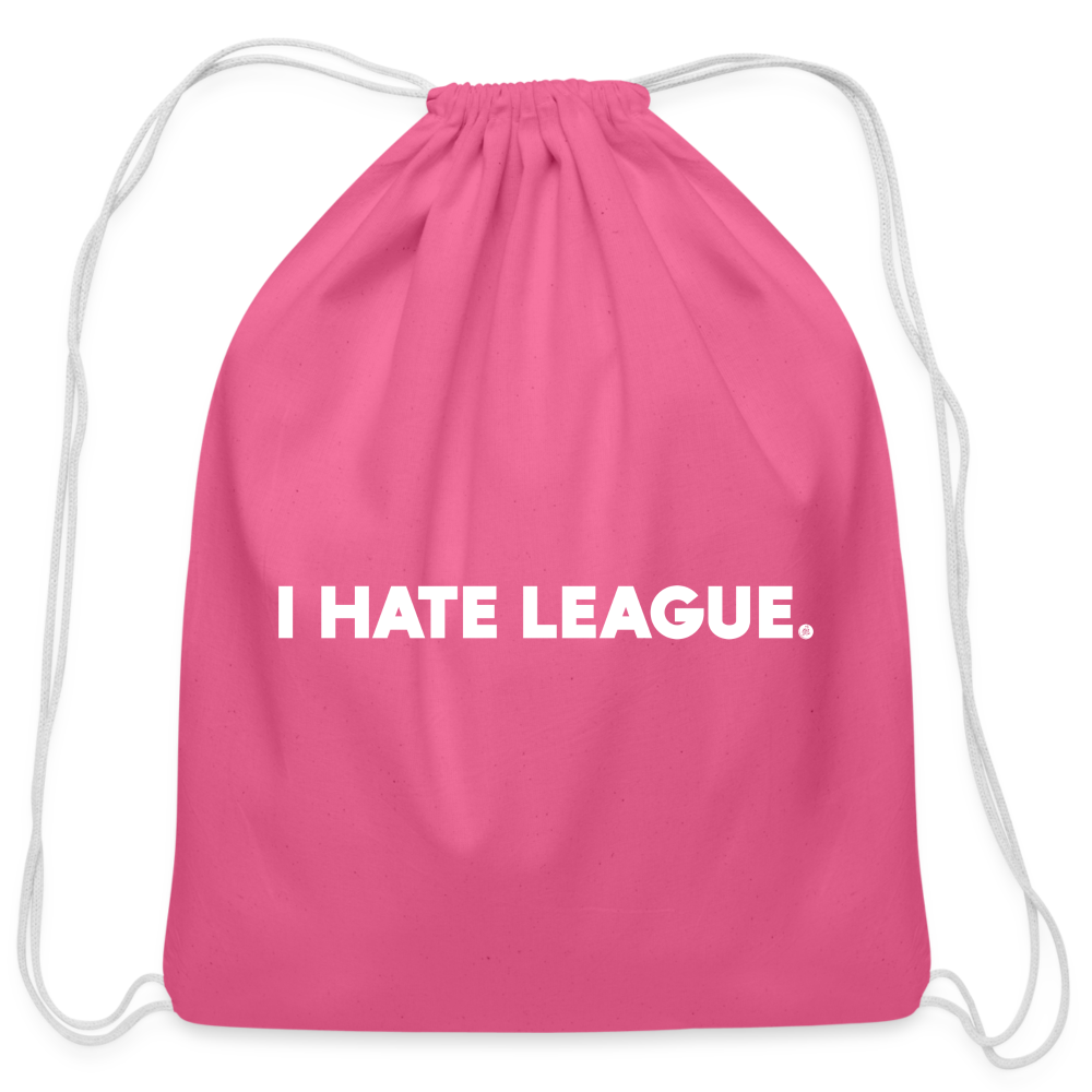 I HATE LEAGUE - Drawstring Bag - pink