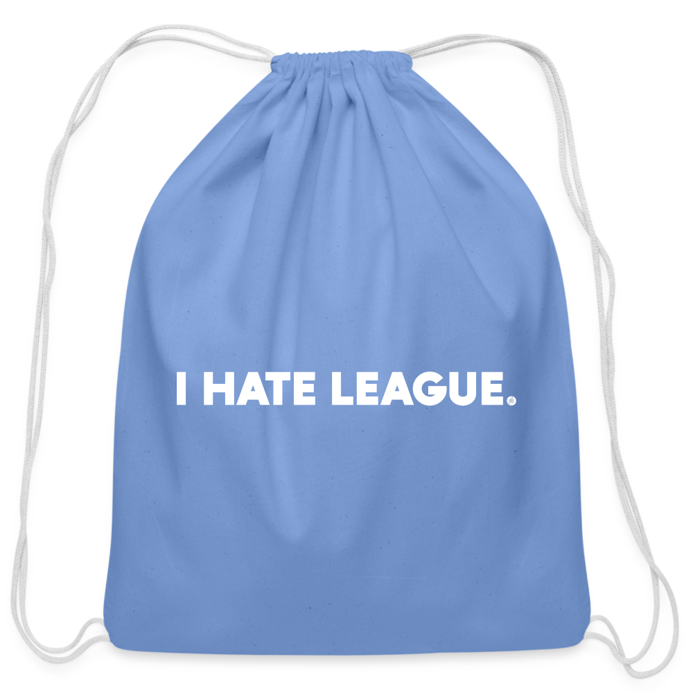 I HATE LEAGUE - Drawstring Bag - carolina blue