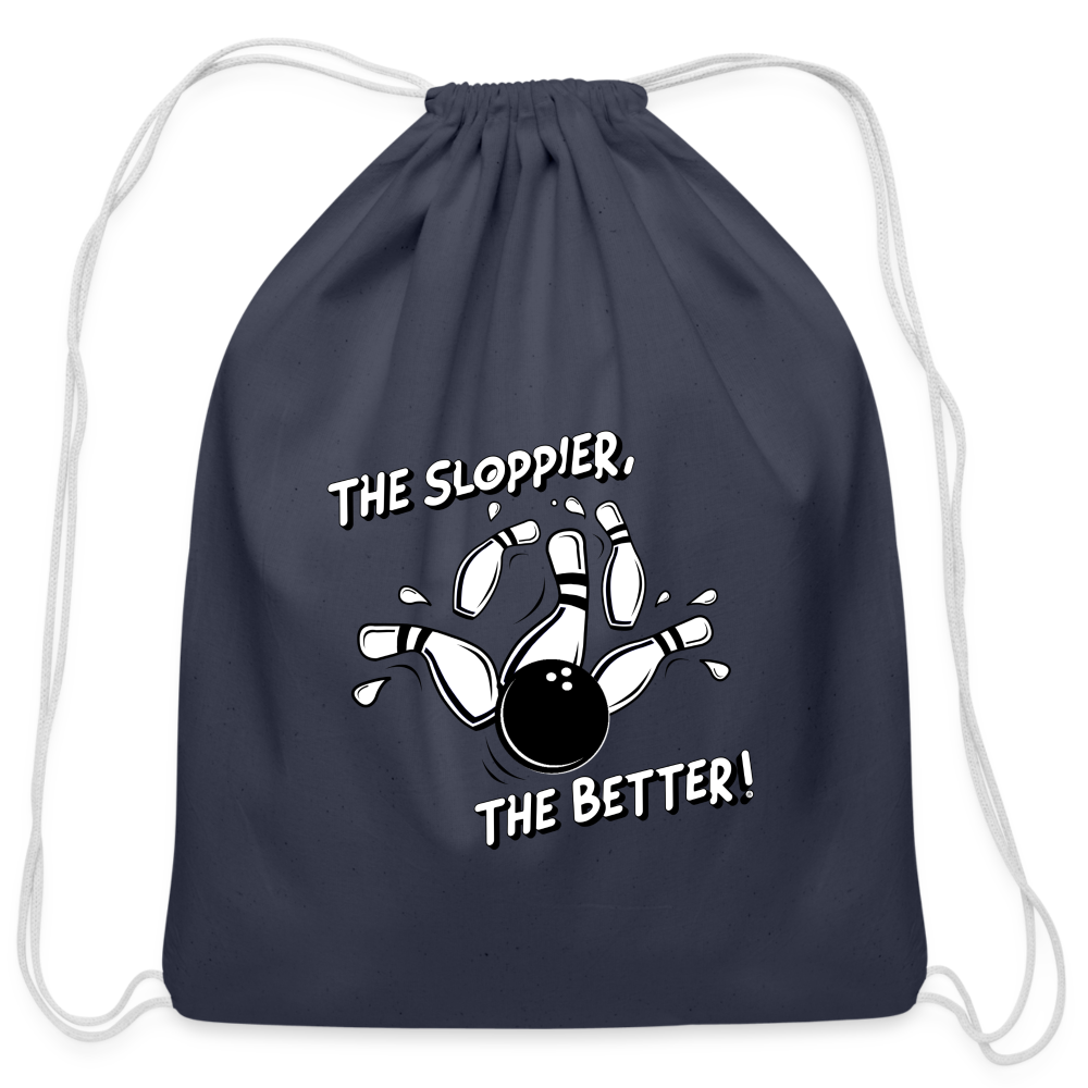 THE SLOPPIER, THE BETTER - Drawstring Bag - navy